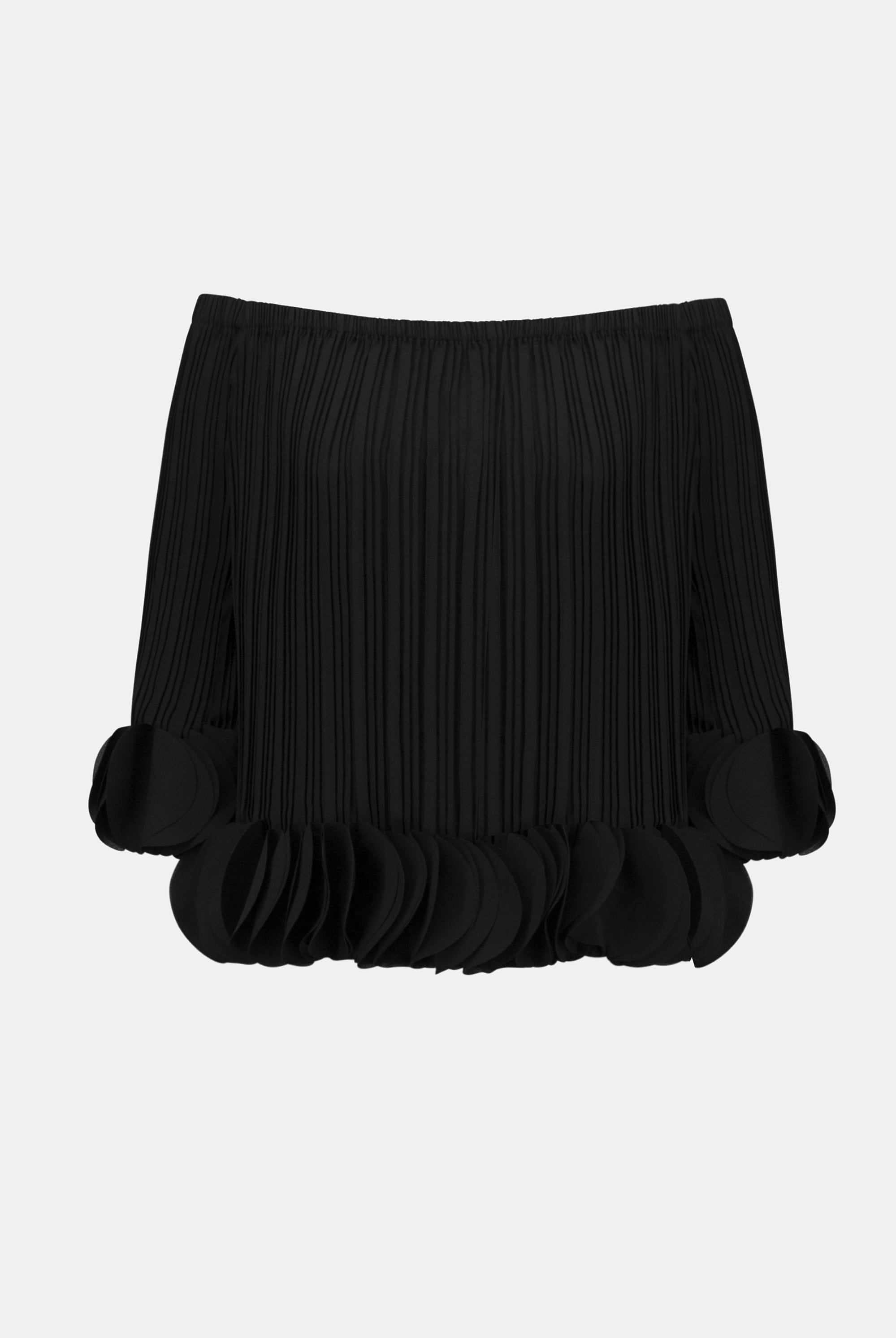 Georgette Off Shoulder Pleated Top