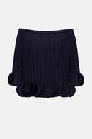 Joseph Ribkoff Navy Georgette Pleated Top-253939S