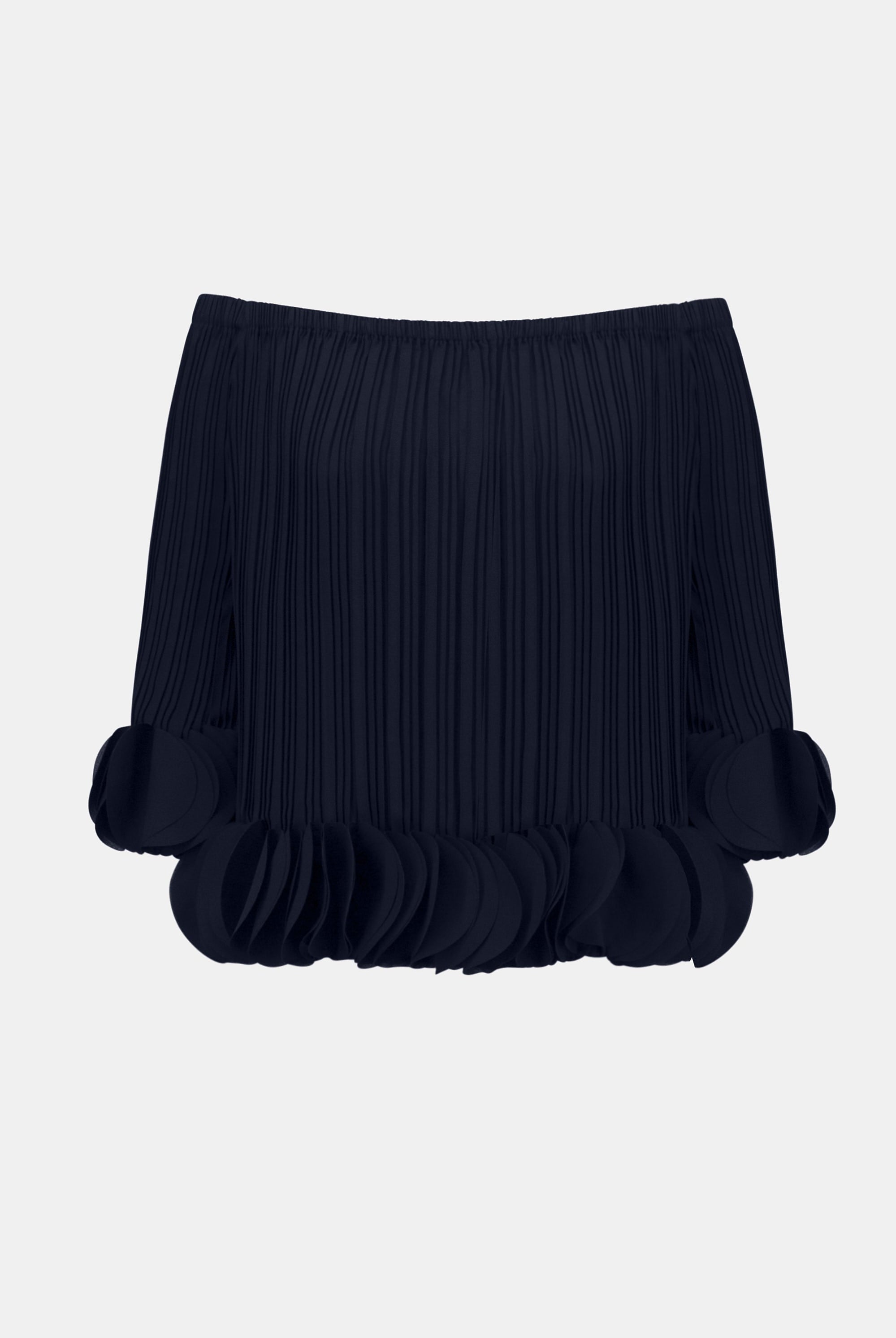 Georgette Off Shoulder Pleated Top