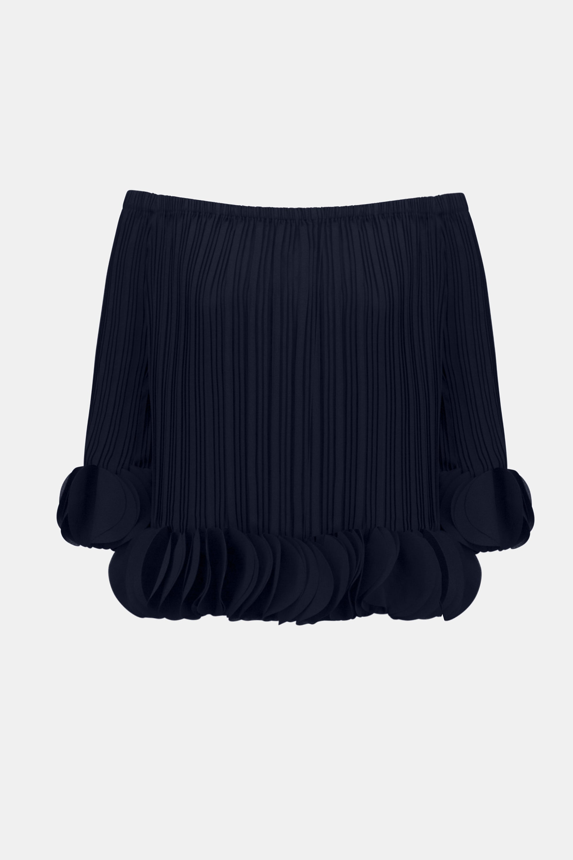 Georgette Off Shoulder Pleated Top