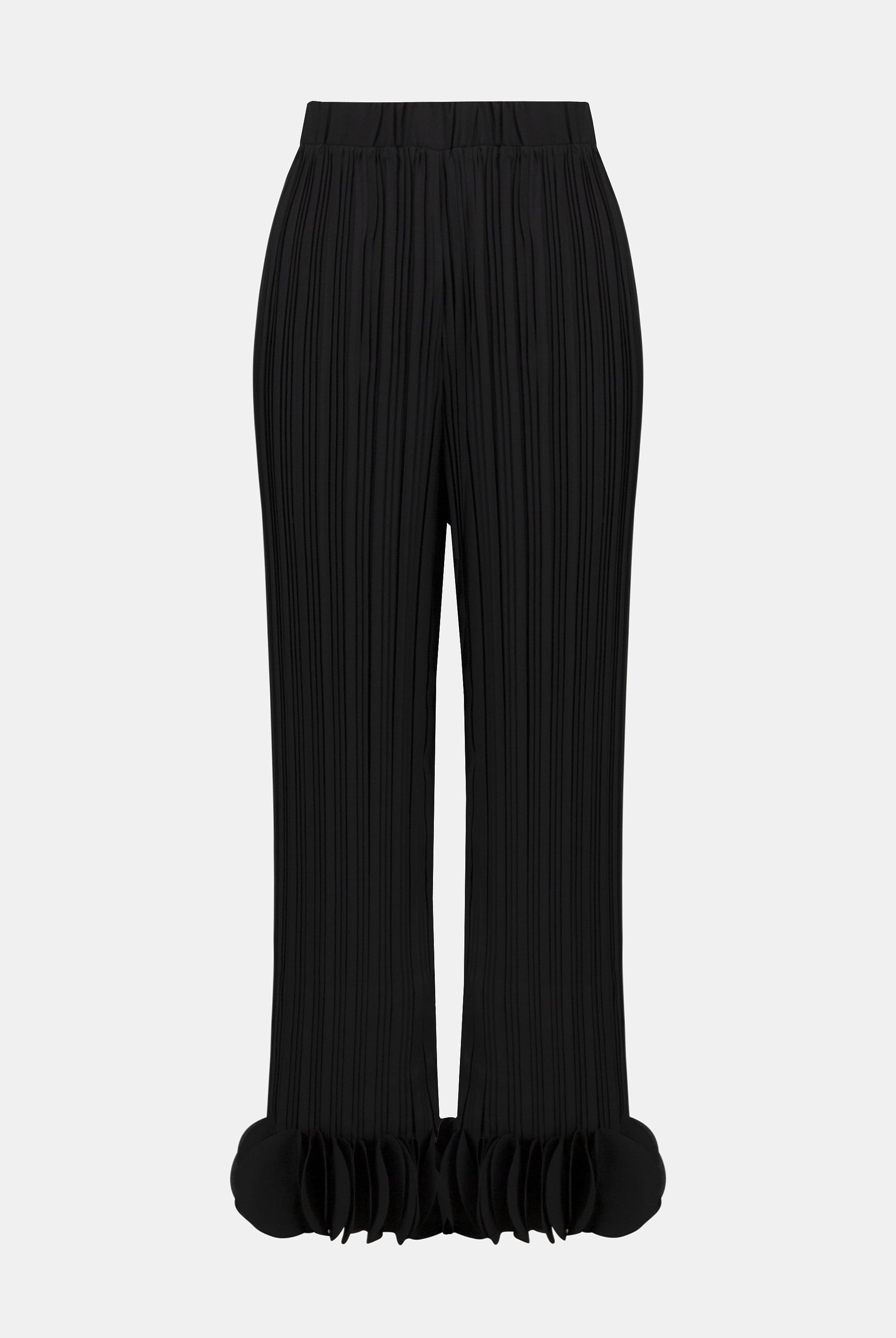 Georgette Wide Leg Pleated Pants