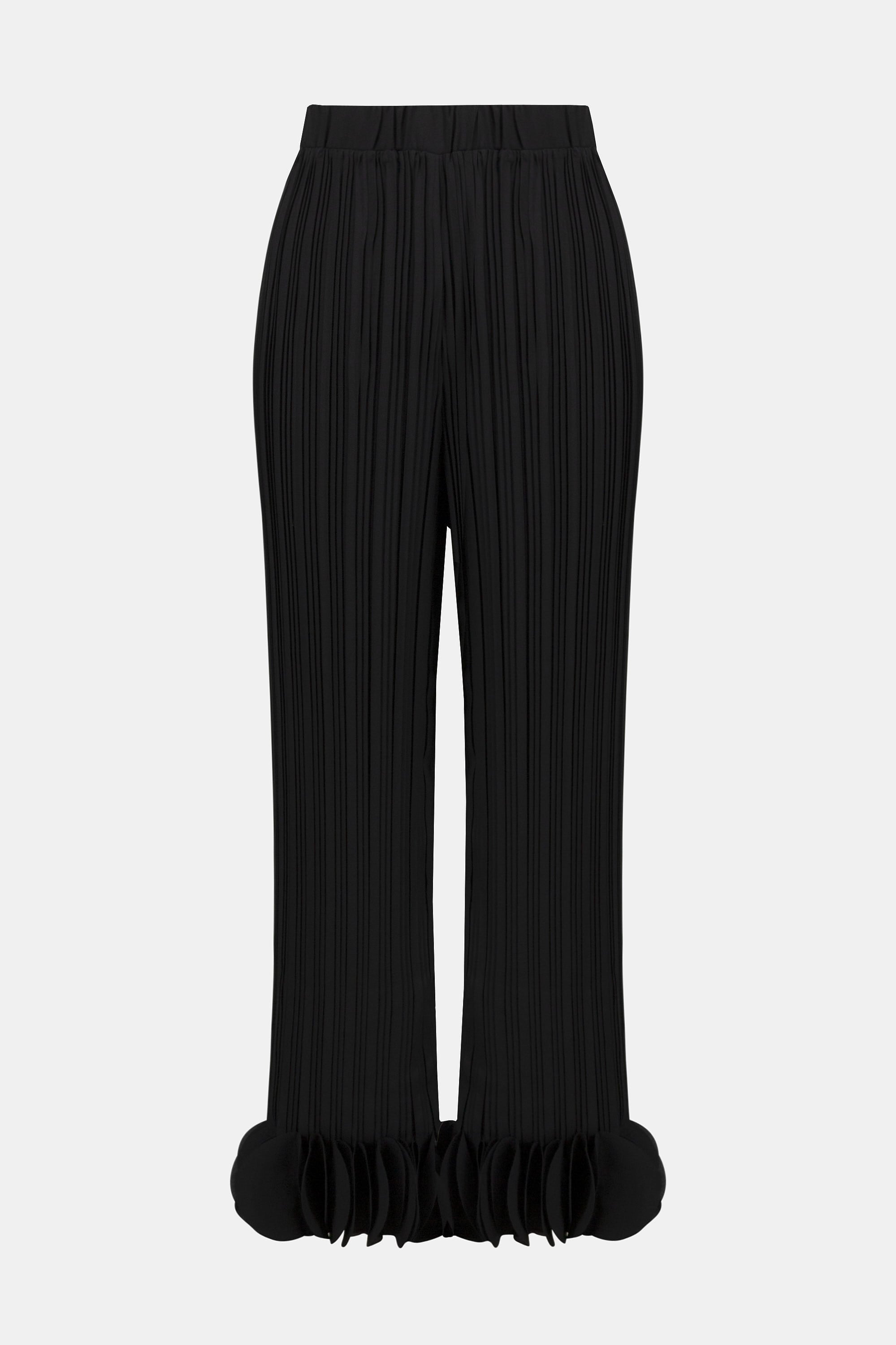 Georgette Wide Leg Pleated Pants