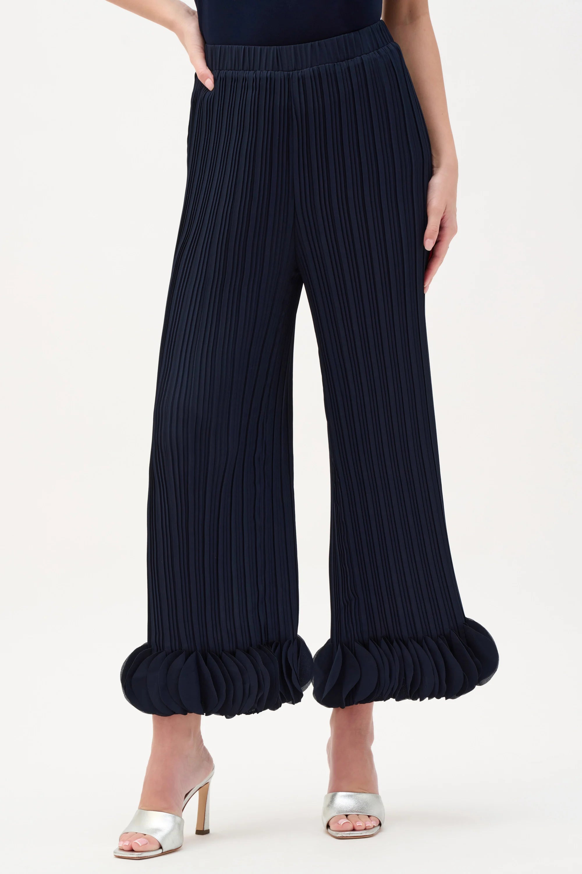 Joseph Ribkoff Georgette Wide Leg Pleated Pants-253940S