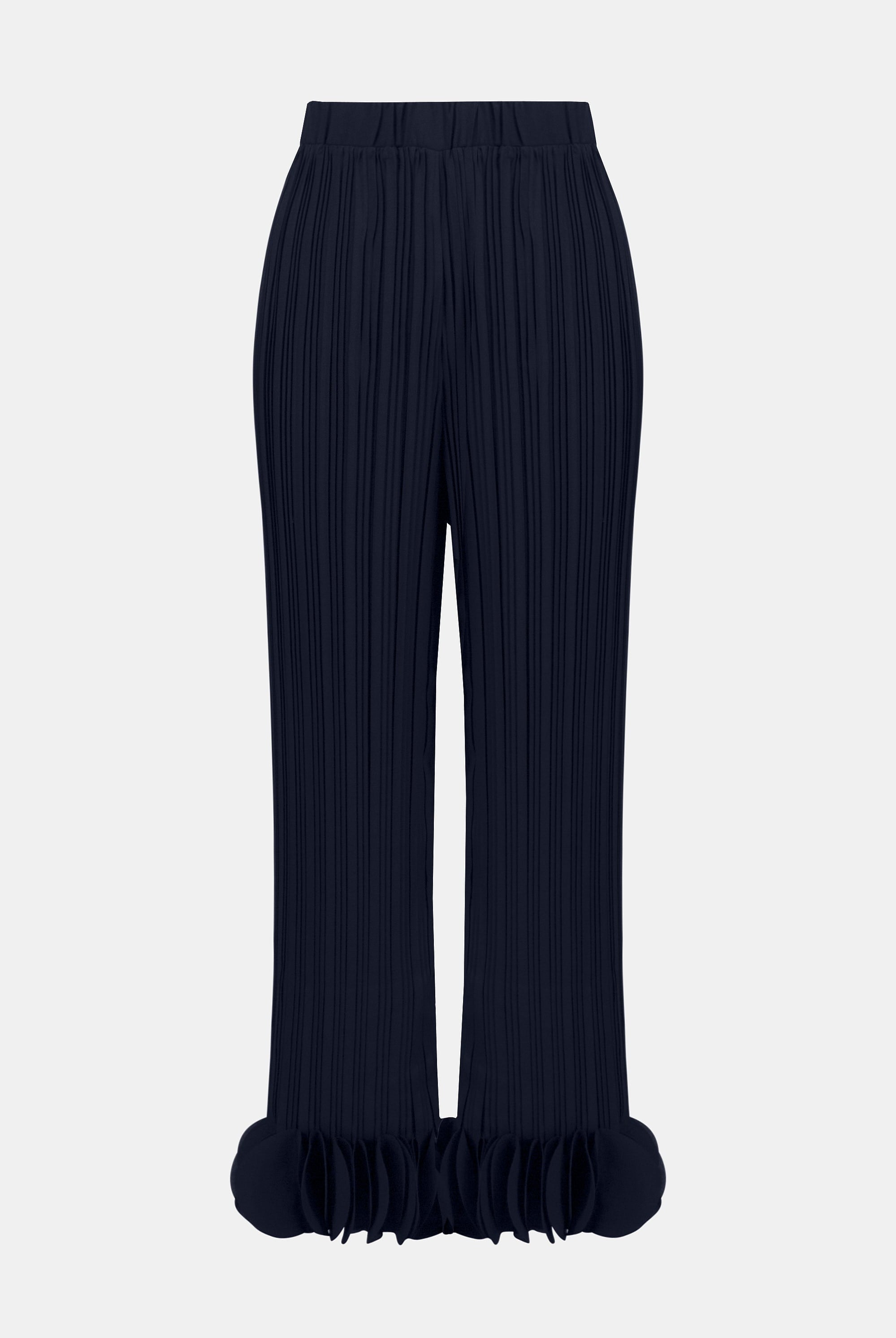 Georgette Wide Leg Pleated Pants