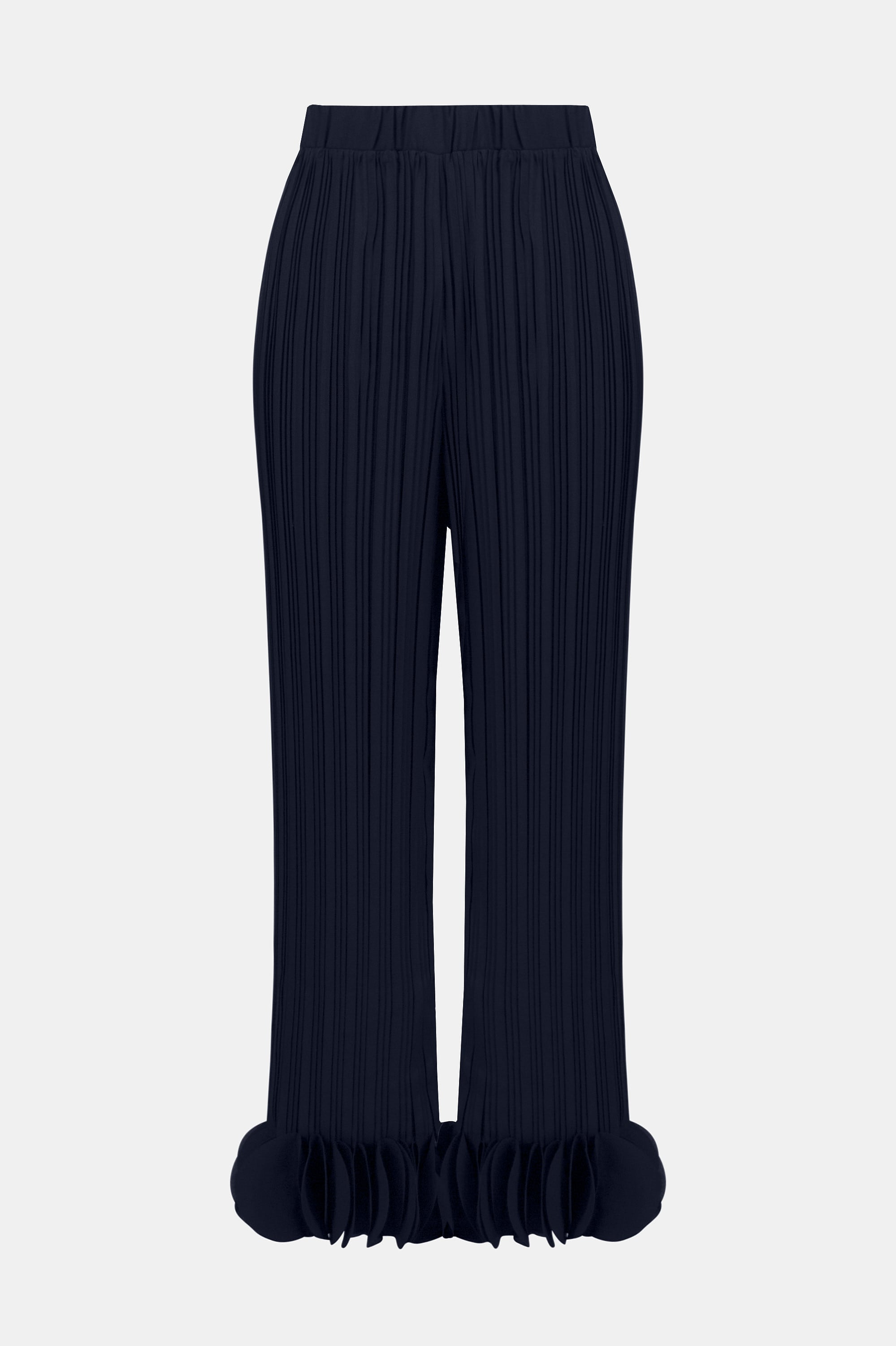 Georgette Wide Leg Pleated Pants