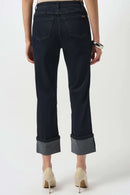 Joseph Ribkoff Straight Crop Stretch Jeans Turned Hem - 253953