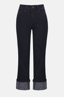 Joseph Ribkoff Straight Crop Stretch Jeans Turned Hem - 253953