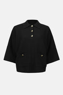 Joseph Ribkoff Sweater Knit Boxy Pullover With Polo Collar-253962