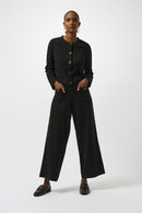 Joseph Ribkoff Sweater Knit Crew Neck Button-Front Jacket-253983