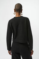 Joseph Ribkoff Sweater Knit Crew Neck Button-Front Jacket-253983