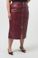 Joseph Ribkoff Leatherette Long Pencil Skirt-253991