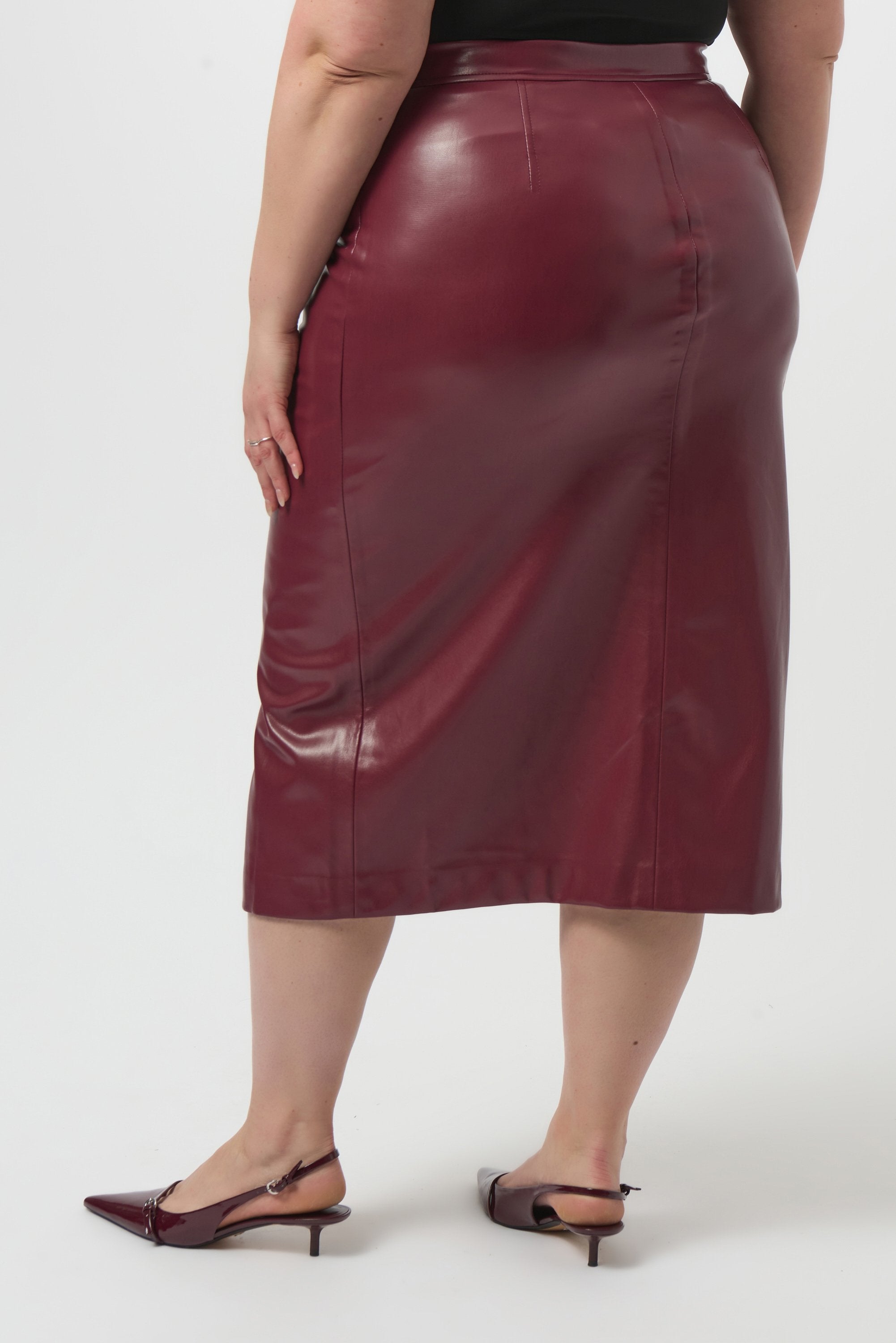 Joseph Ribkoff Leatherette Long Pencil Skirt-253991