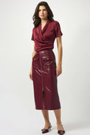 Joseph Ribkoff Leatherette Long Pencil Skirt-253991