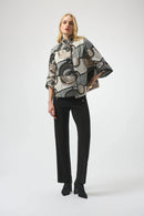 Joseph Ribkoff Abstract Jacquard Trapeze Jacket-254003