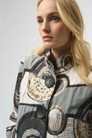 Joseph Ribkoff Abstract Jacquard Trapeze Jacket-254003
