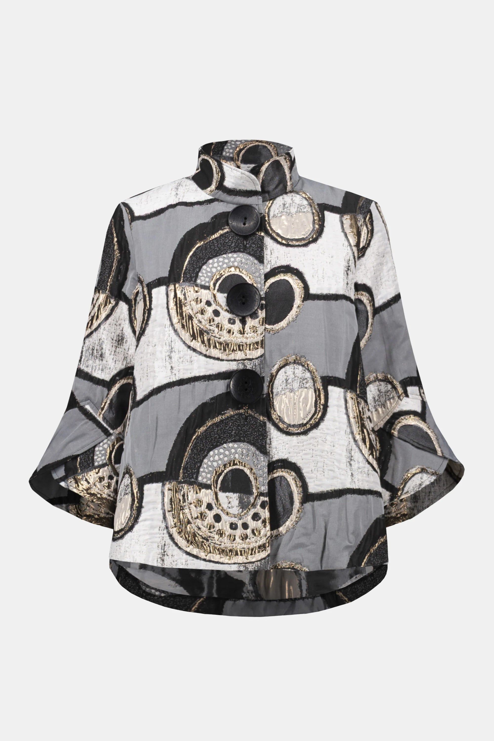 Joseph Ribkoff Abstract Jacquard Trapeze Jacket-254003