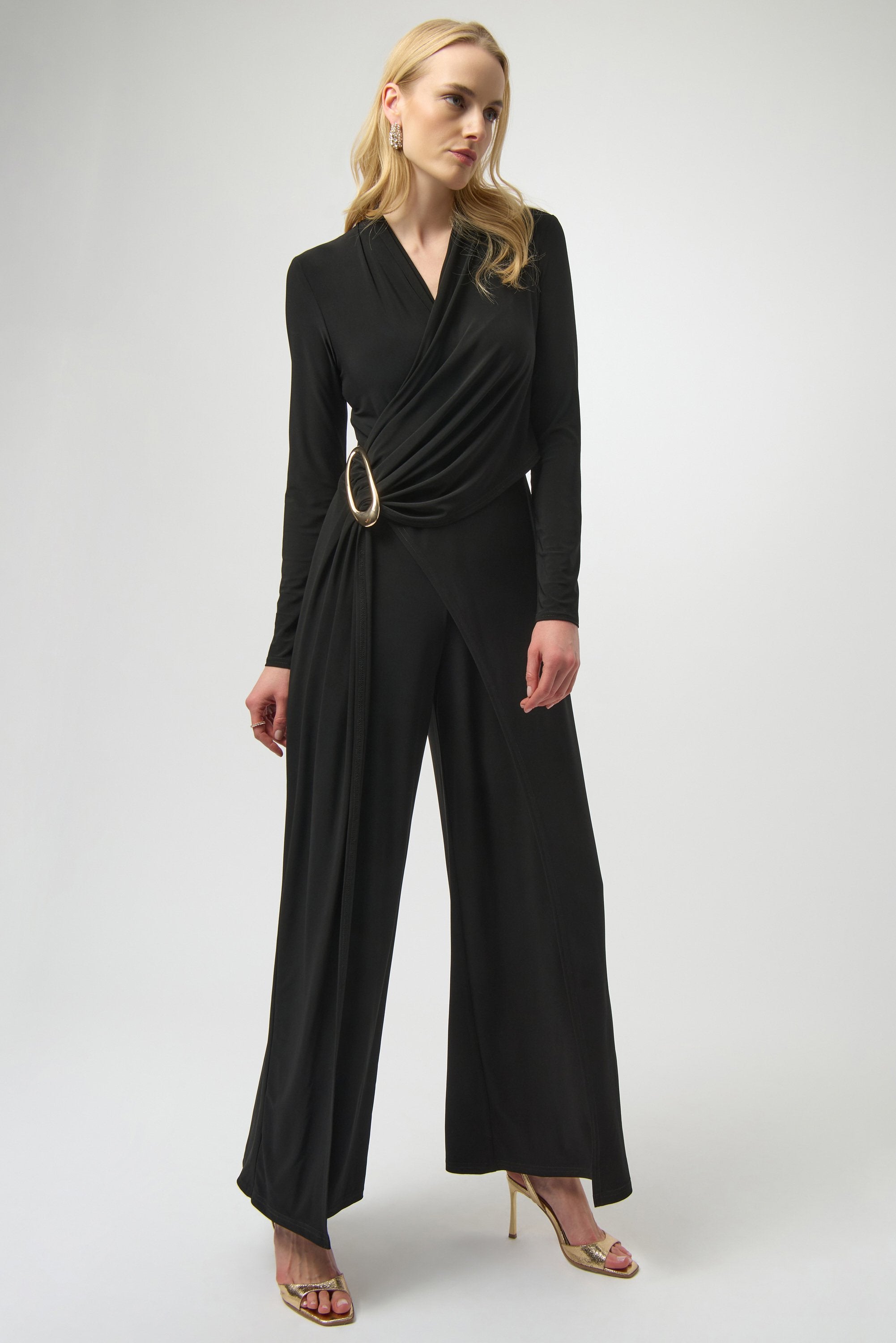 Joseph Ribkoff Silky Knit Wide-Leg Jumpsuit-254013