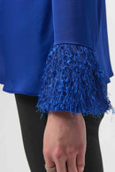 Joseph Ribkoff Satin Cowl Neck Top-254020