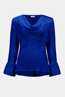 Joseph Ribkoff Satin Cowl Neck Top-254020