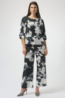 Joseph Ribkoff Satin Floral Print Boxy Top-254063