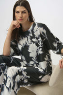 Joseph Ribkoff Satin Floral Print Boxy Top-254063