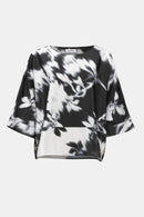 Joseph Ribkoff Satin Floral Print Boxy Top-254063