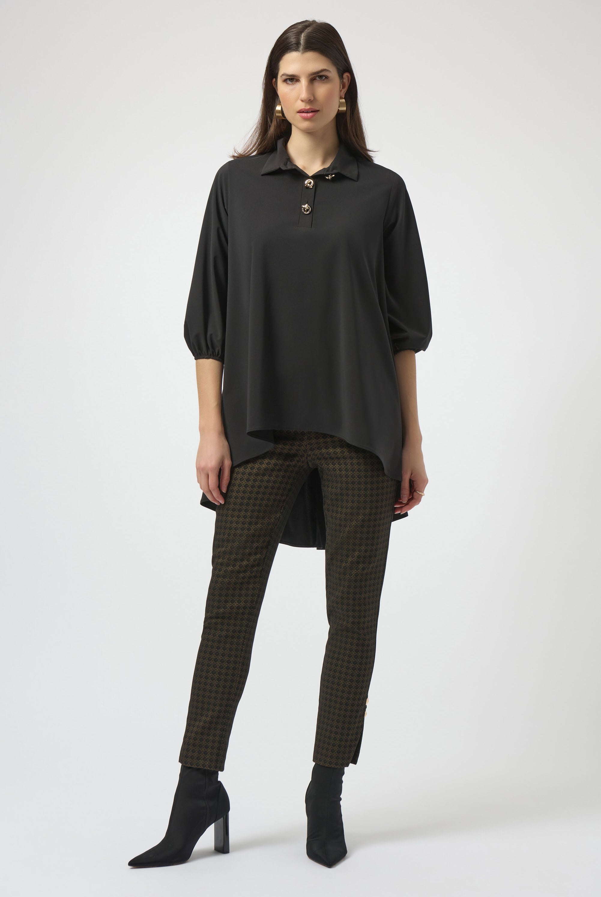 Joseph Ribkoff Stretch High-Low Flared Tunic | Unique Apparel USA