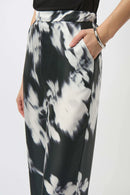 Joseph Ribkoff Satin Floral Print Wide-Leg Pants-254081