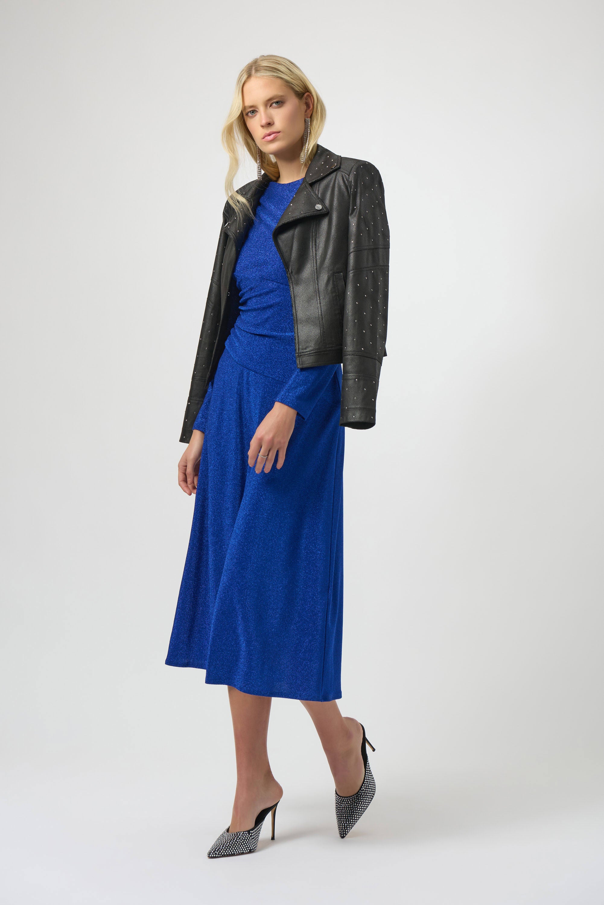 Joseph Ribkoff Sparkle Knit Fit & Flare Dress-254082