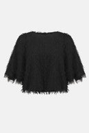 Joseph Ribkoff Novelty Fringe Boxy Top-254105