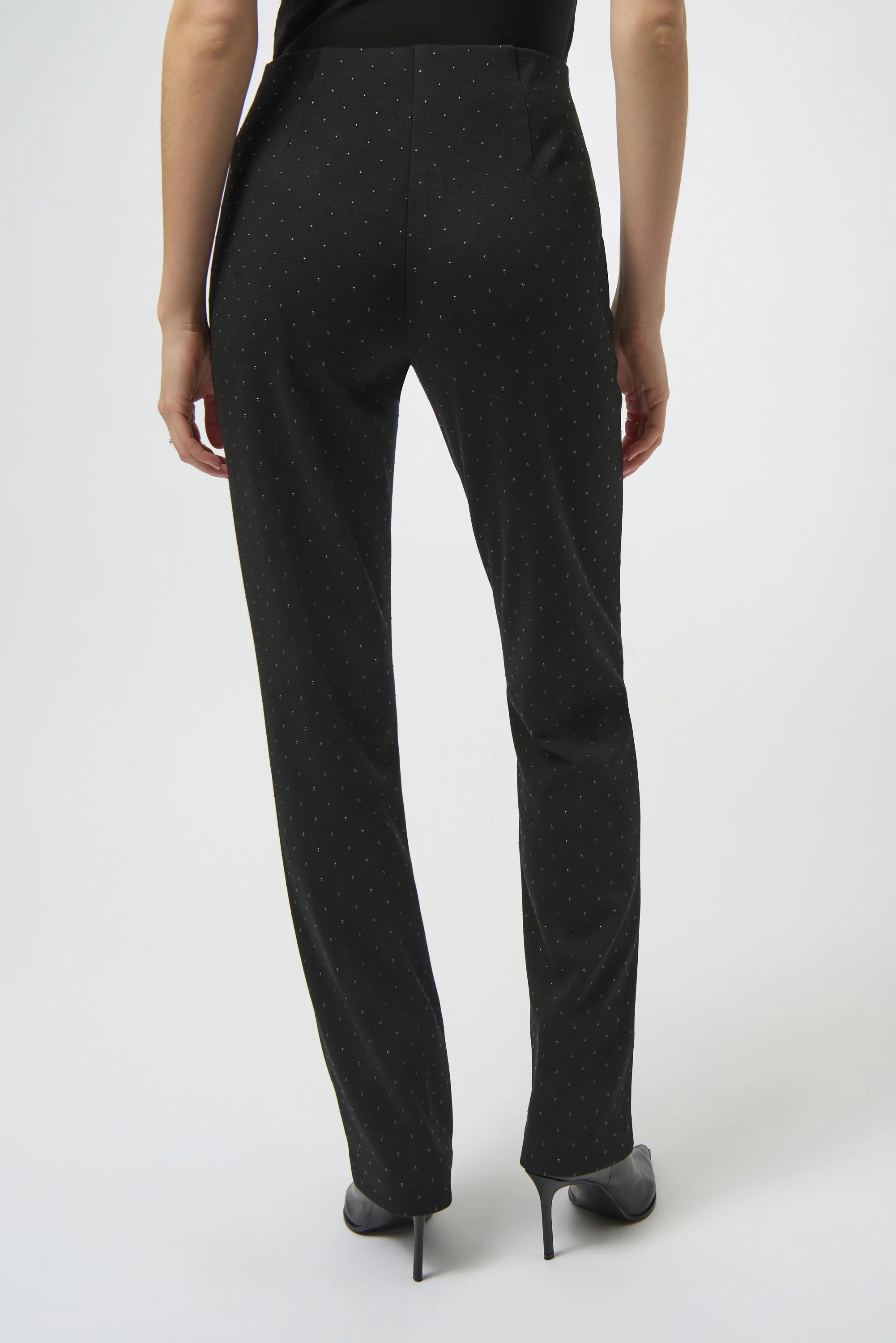 Joseph Ribkoff Heavy Knit Dew Drop Straight Leg Pants-254106