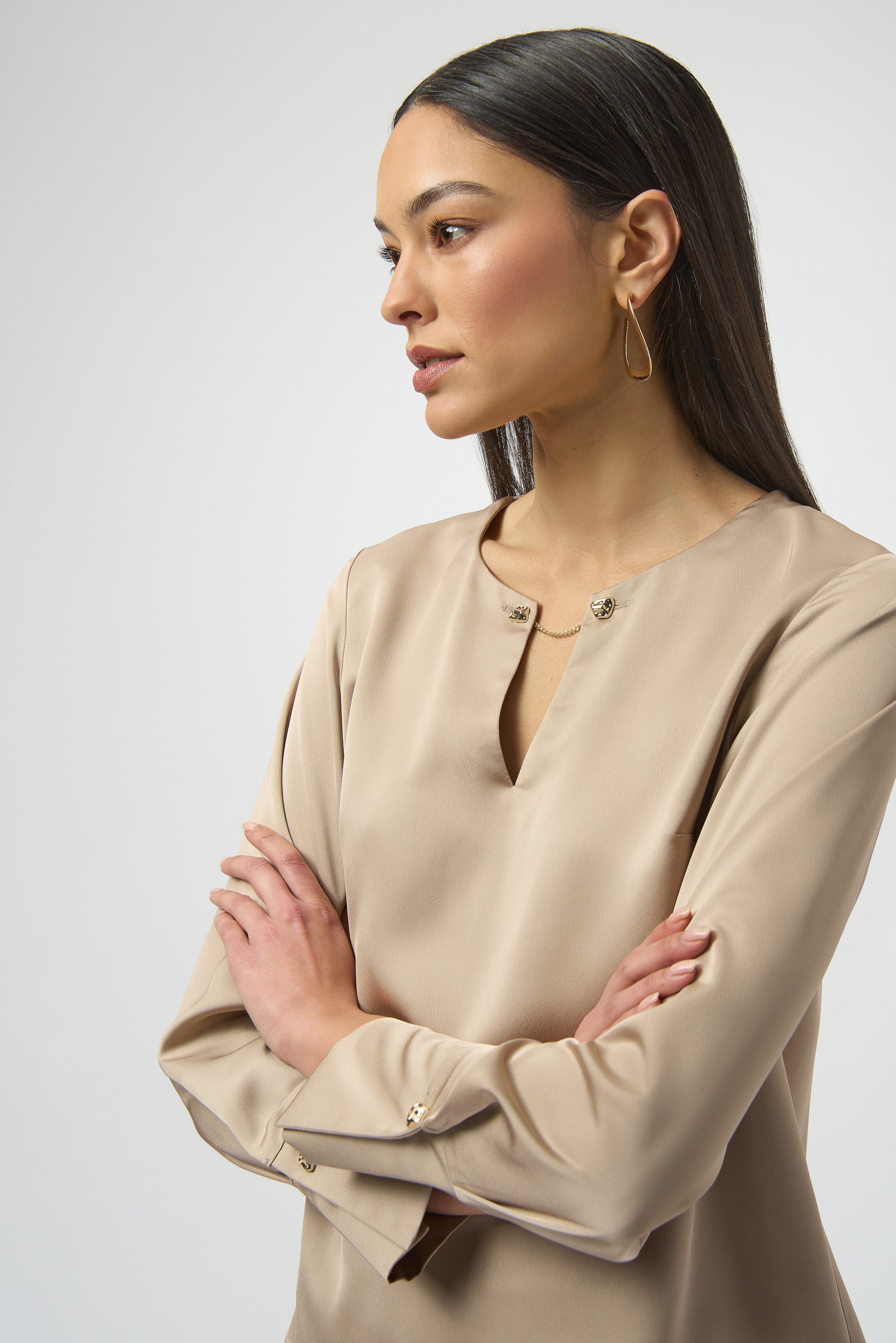 Joseph Ribkoff Recycled Satin Straight Top-254135