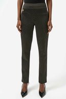 Joseph Ribkoff Foiled Heavy Knit Slim Fit Pants-254143