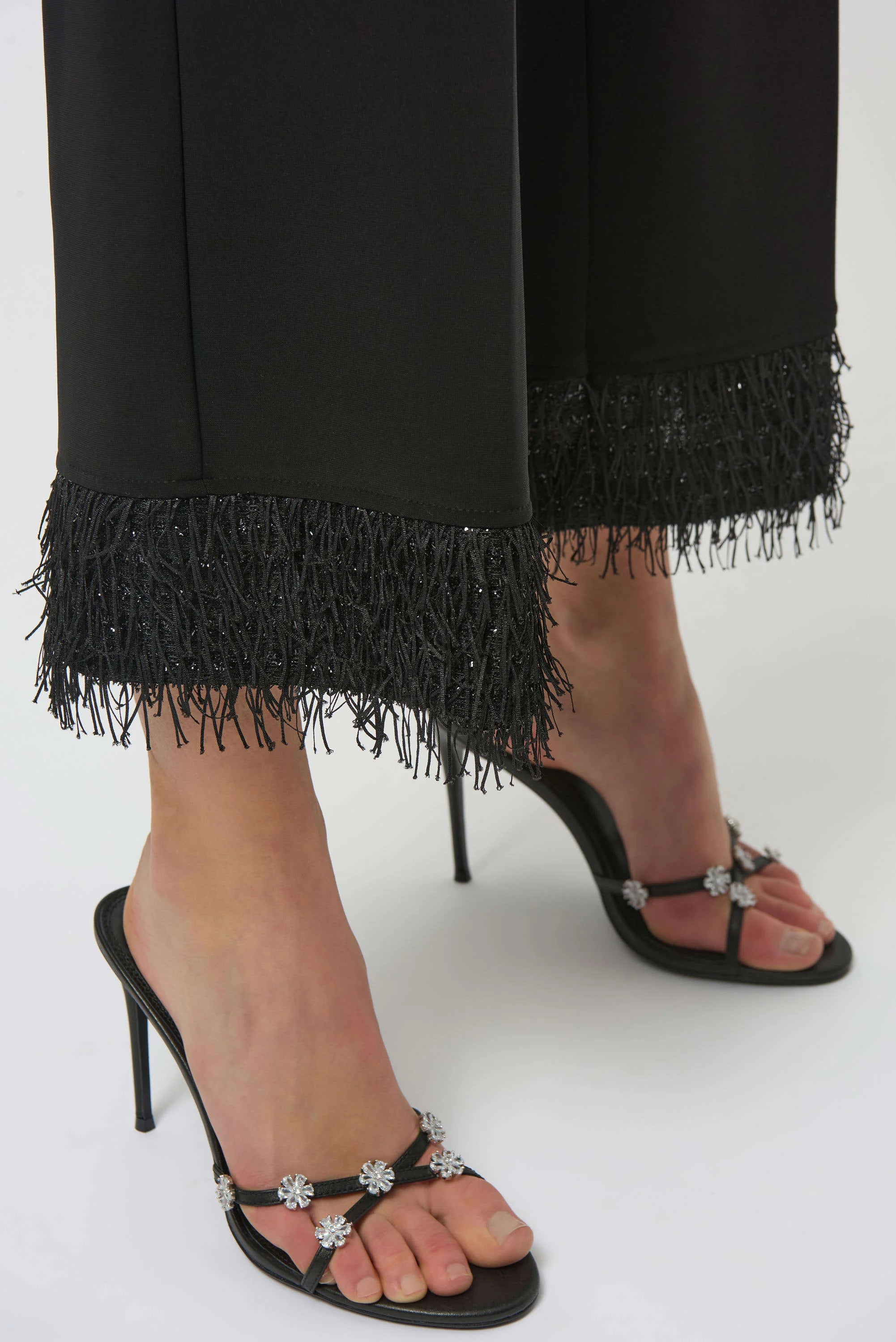 Joseph Ribkoff Silky Knit Culotte with Fringe Hem-254147