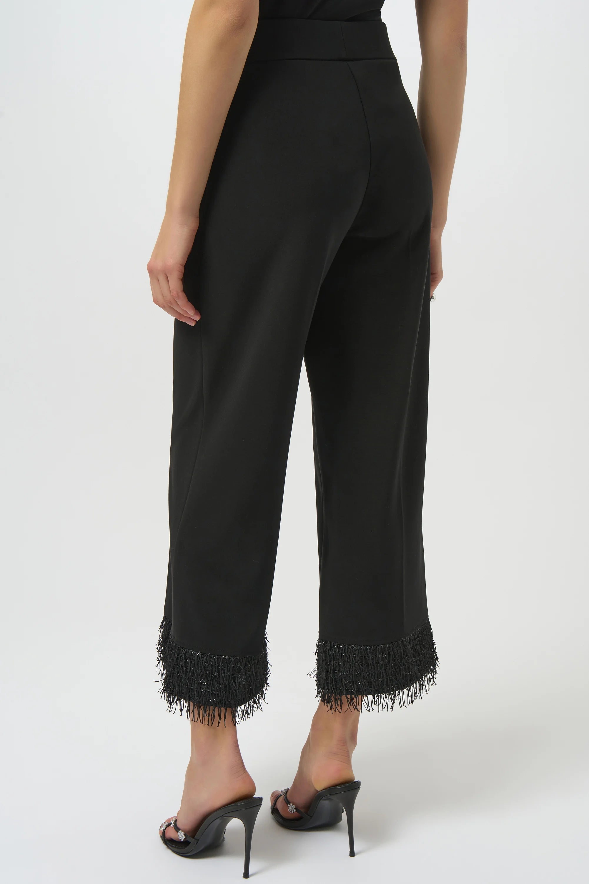 Joseph Ribkoff Silky Knit Culotte with Fringe Hem-254147