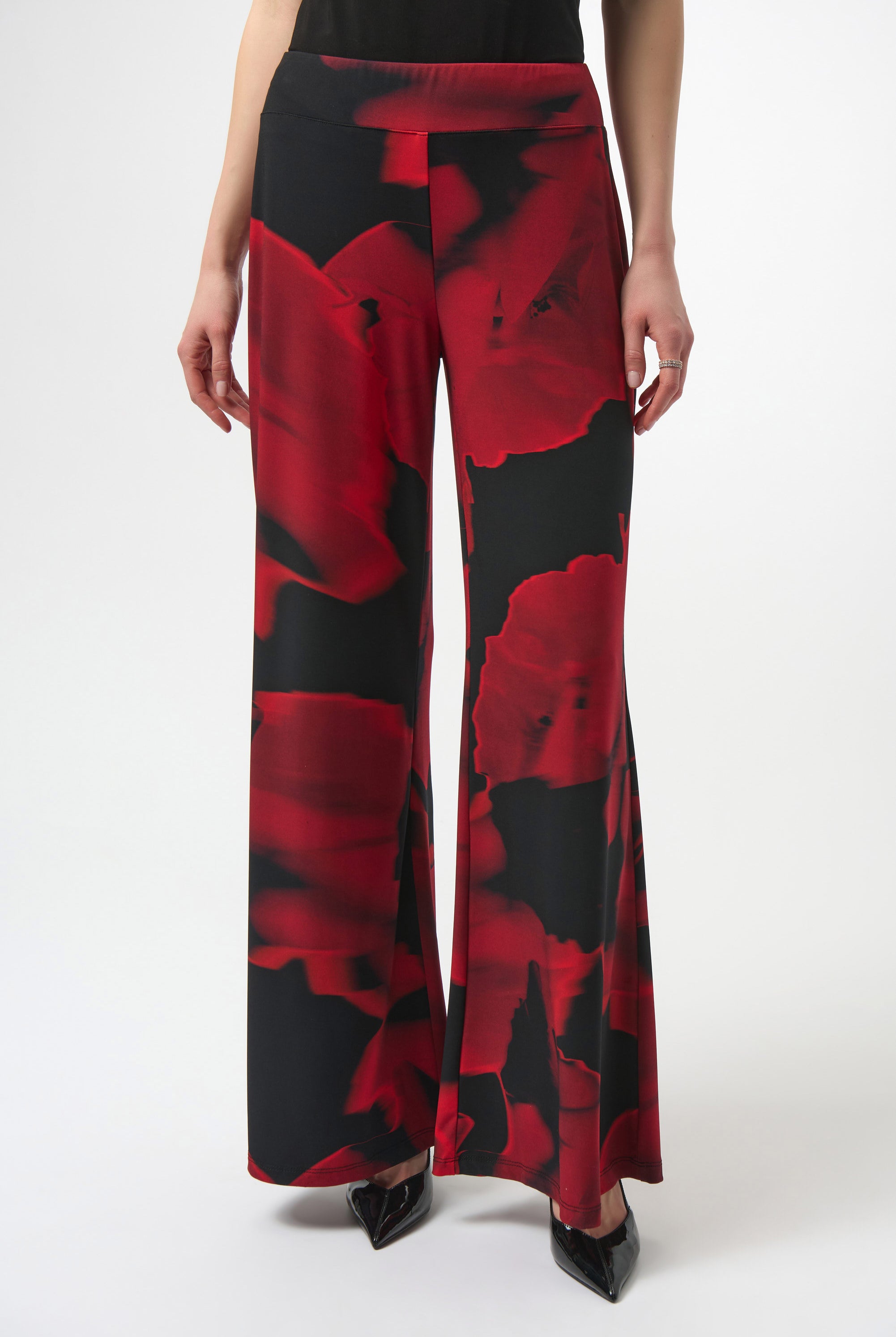 Joseph Ribkoff Silky Knit Abstract Print Wide Leg Pants | Unique Apparel USA