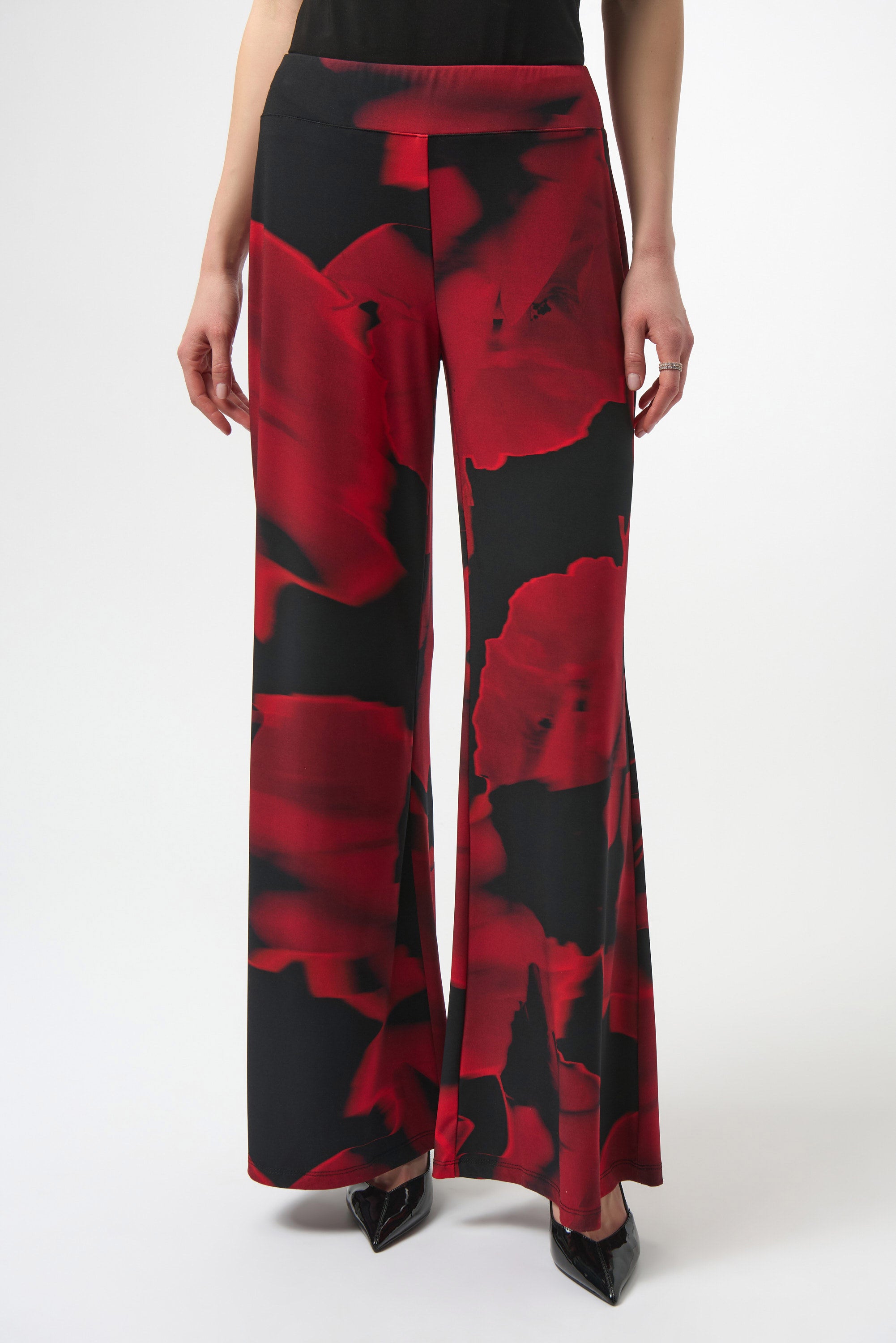 Joseph Ribkoff Silky Knit Abstract Print Wide Leg Pants-254198