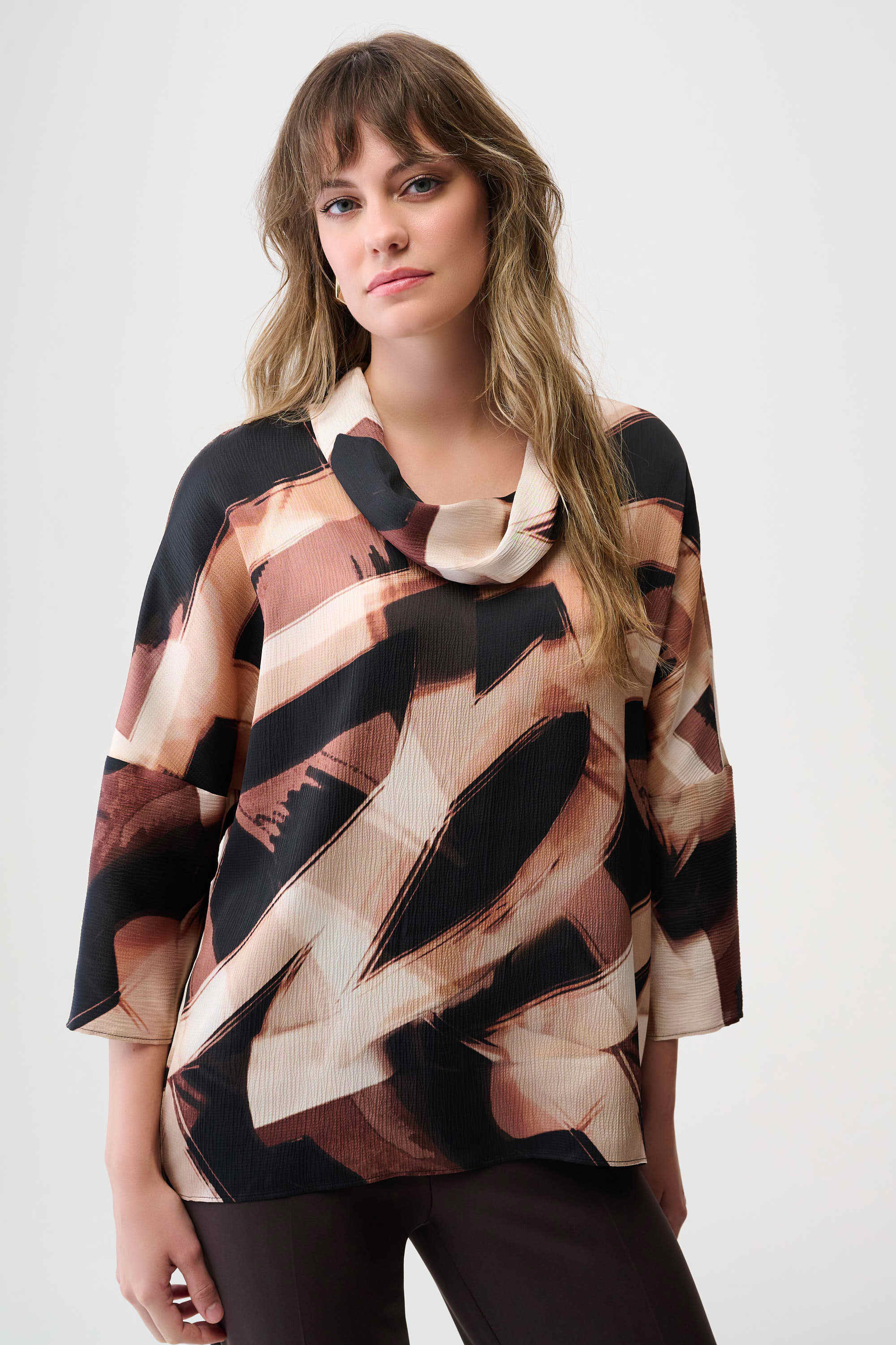 Joseph Ribkoff Satin Abstract Print Tunic -254216
