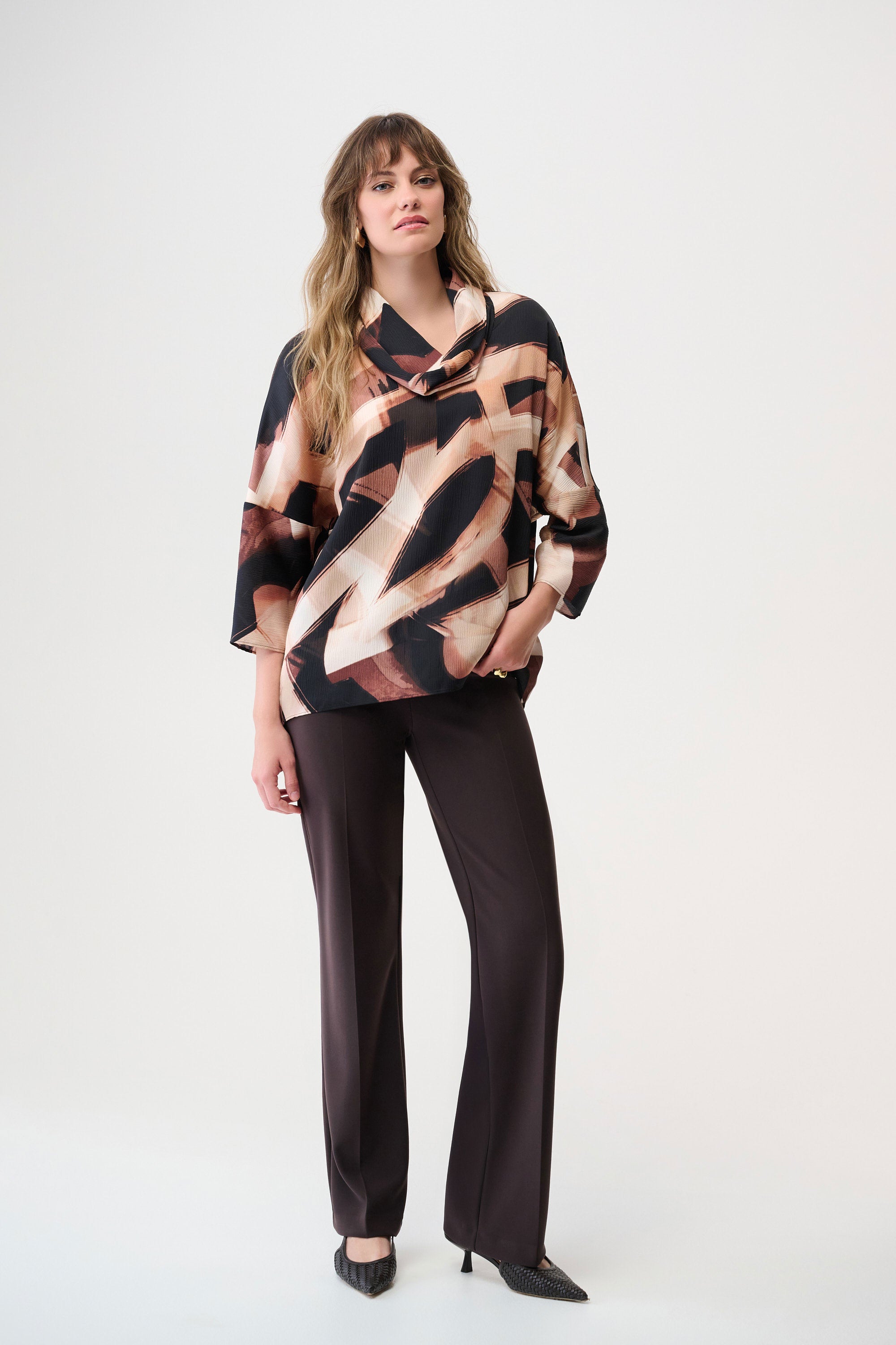 Joseph Ribkoff Satin Abstract Print Tunic -254216