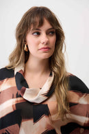 Joseph Ribkoff Satin Abstract Print Tunic -254216