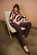 Joseph Ribkoff Satin Abstract Print Tunic -254216