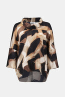 Joseph Ribkoff Satin Abstract Print Tunic -254216