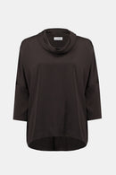 Joseph Ribkoff Satin Boxy Tunic with Cowl Collar-254217