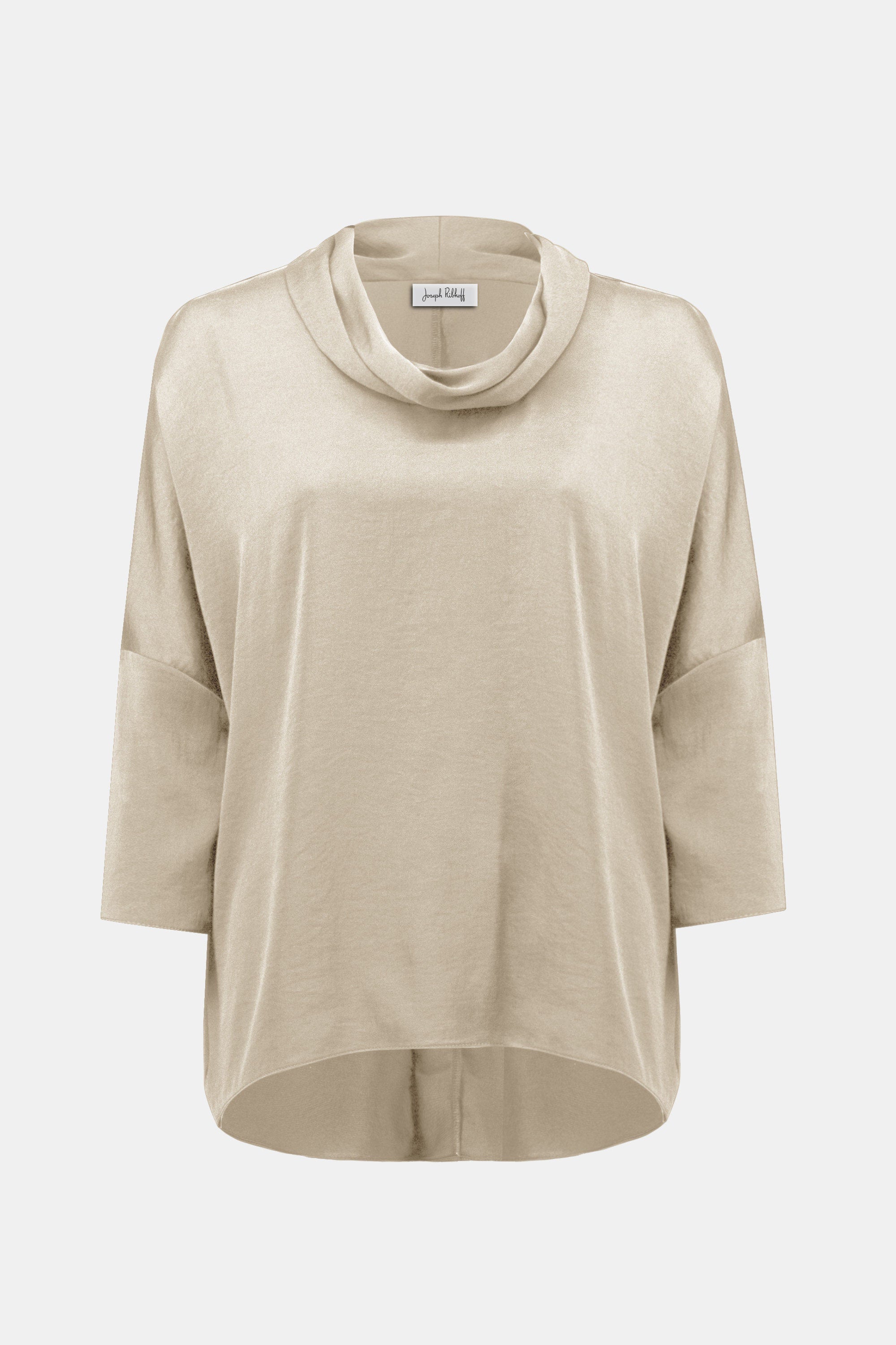 Joseph Ribkoff Satin Boxy Tunic with Cowl Collar-254217