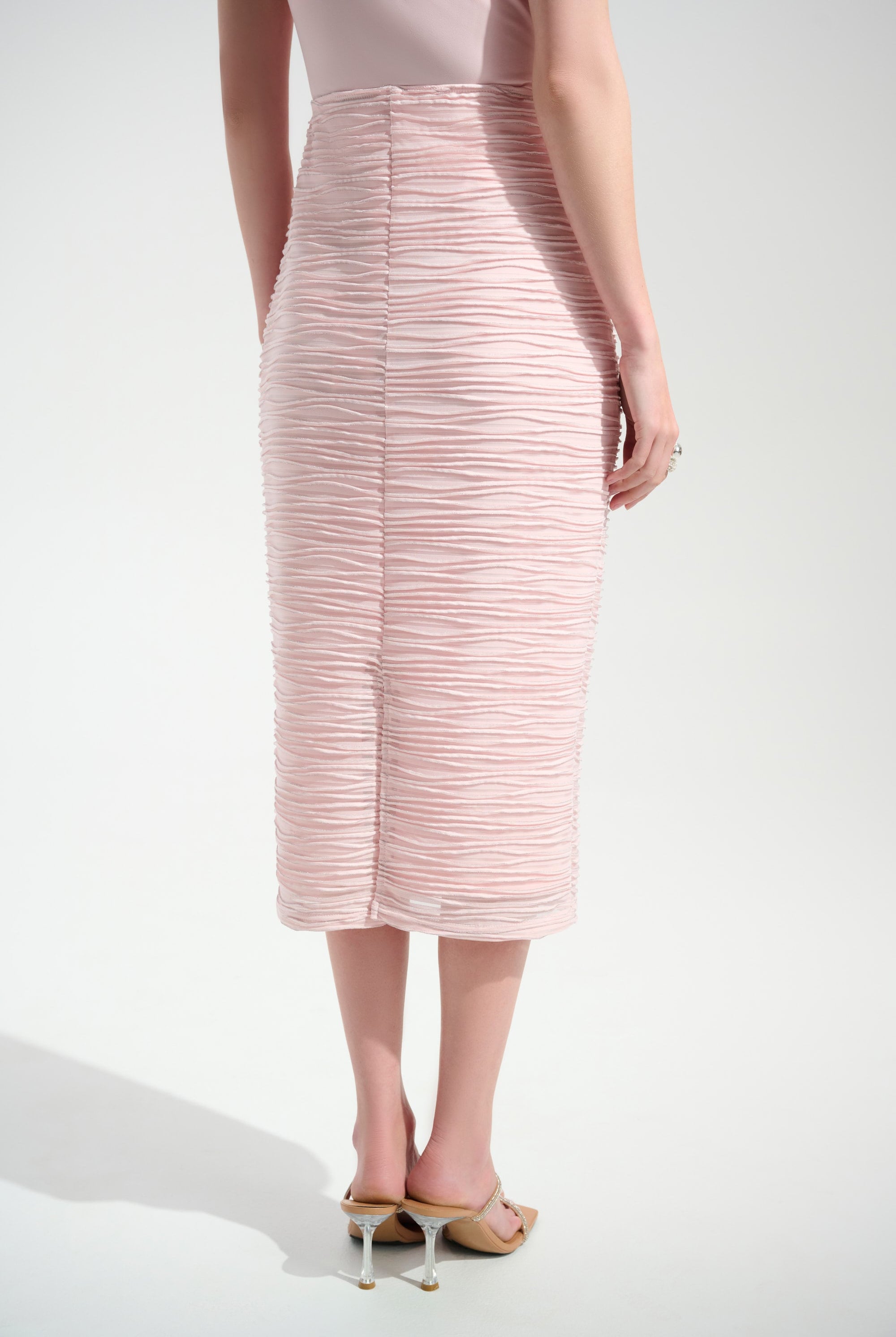 Signature | Lurex Cascade Knit Pull-On Pencil Skirt