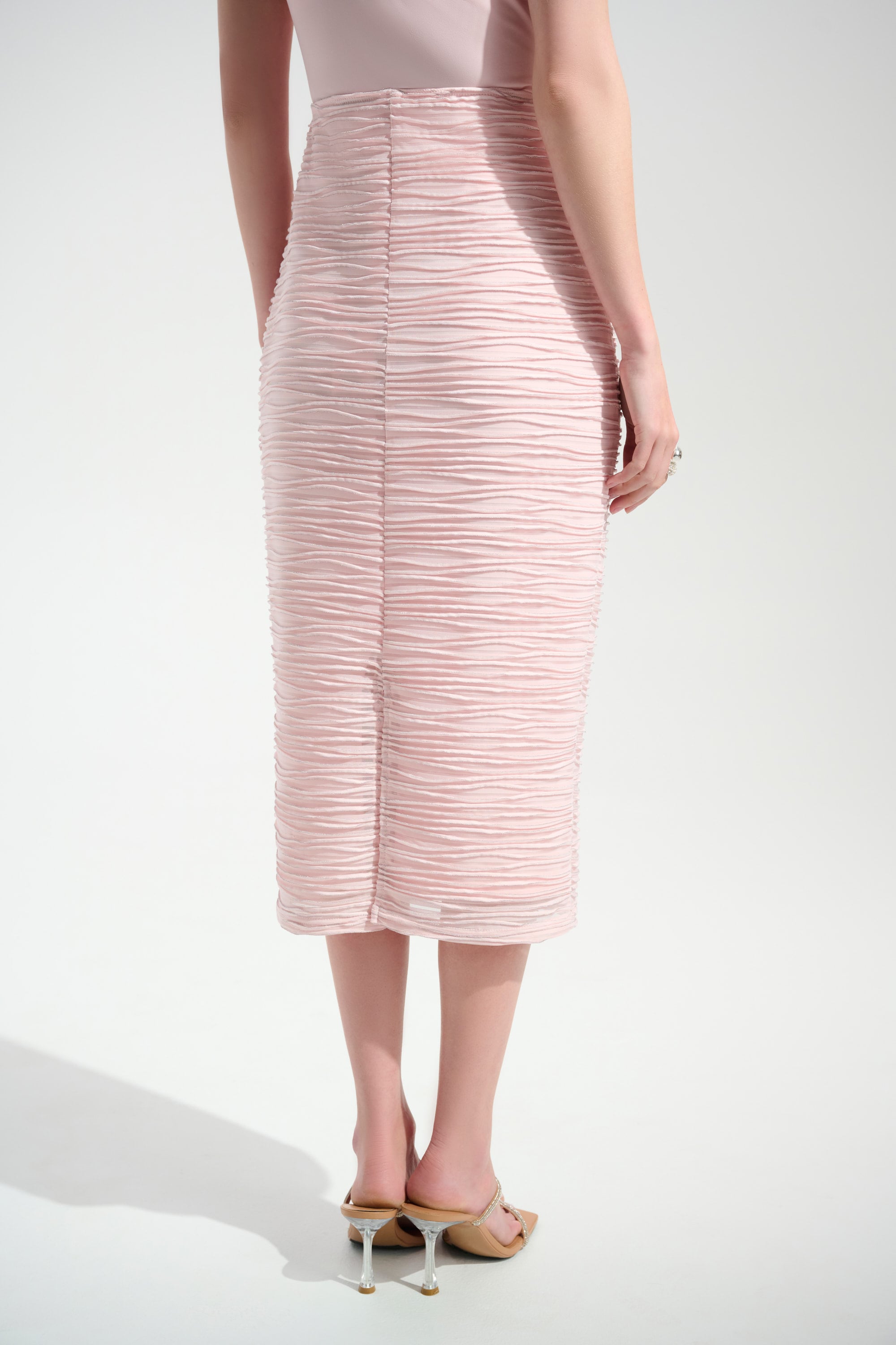 Signature | Lurex Cascade Knit Pull-On Pencil Skirt