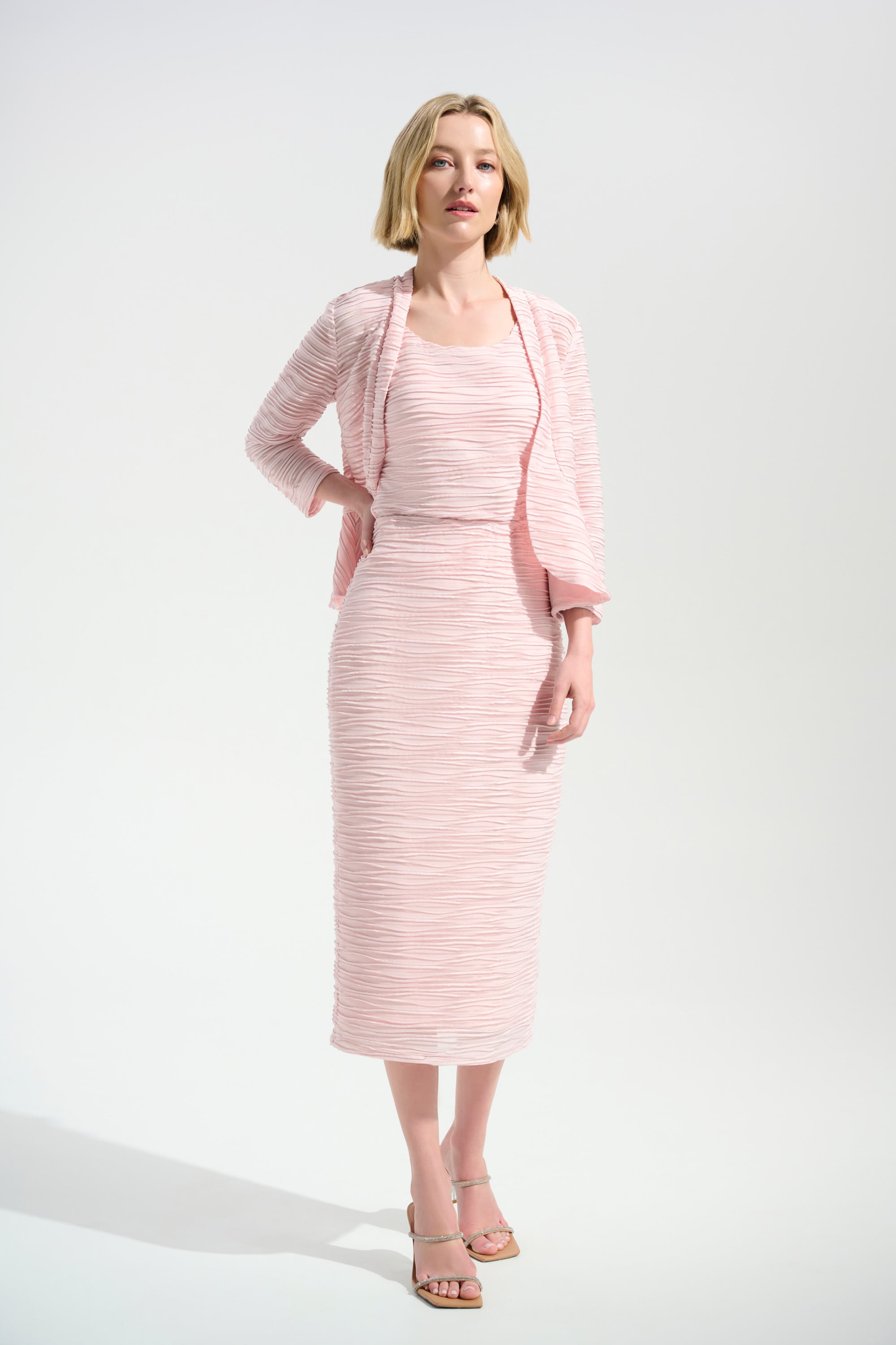 Signature | Lurex Cascade Knit Pull-On Pencil Skirt