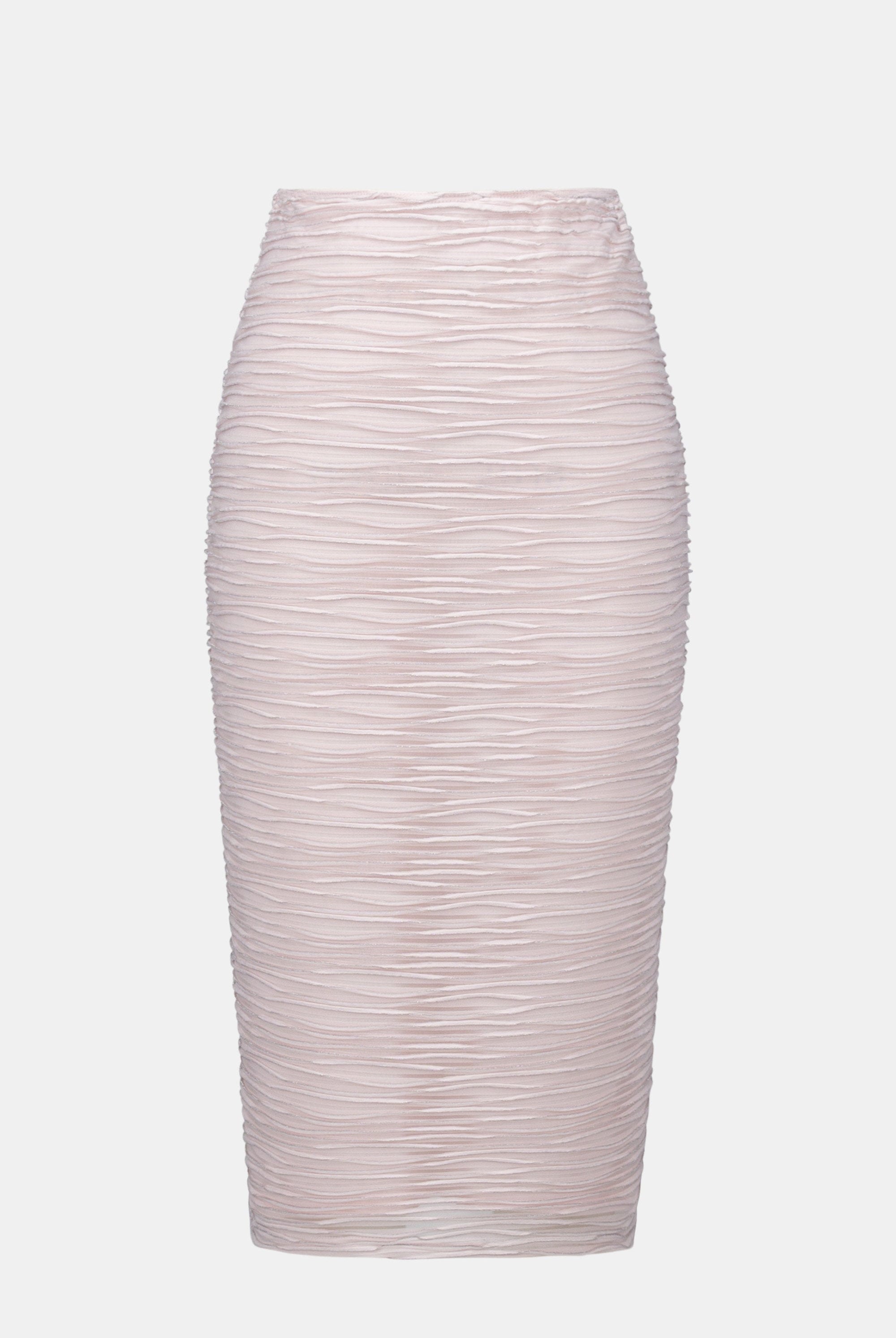 Signature | Lurex Cascade Knit Pull-On Pencil Skirt