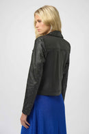 Joseph Ribkoff Foiled Faux Suede Fitted Jacket with Rhinestones-254904