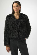 Joseph Ribkoff Faux Fur Collarless Boxy Jacket-254905